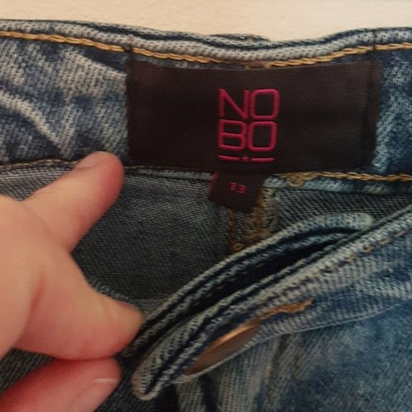 NOBO distressed denim boyfriend shorts - Picture 2 of 4